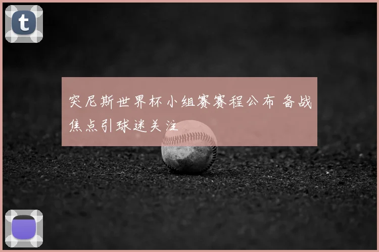 突尼斯世界杯小组赛赛程公布 备战焦点引球迷关注